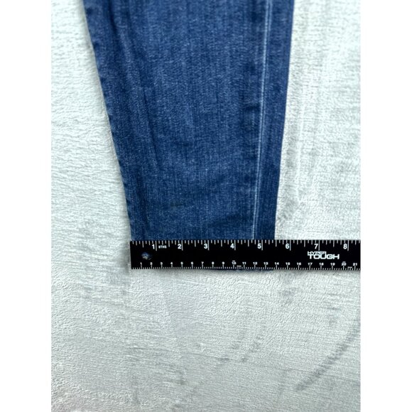 Joes Jeans High Rise Skinny Crop Distressed Denim Stretch Blue Womens Size W31 - Picture 5 of 10